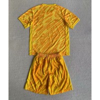 Camisa de Futebol Estados Unidos Goleiro Equipamento Principal Infantil Copa America 2024 Manga Curta (+ Calças curtas)